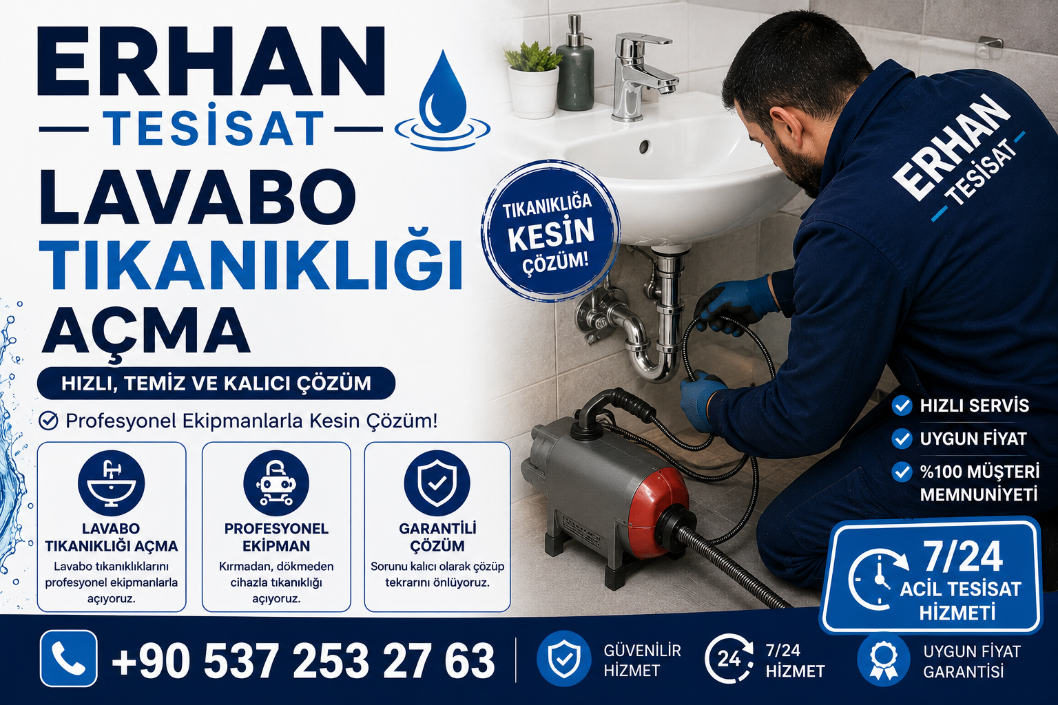 Lavabo Tıkanıklığı Açma